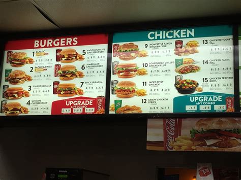 Find another location. . Jack in the box menu
